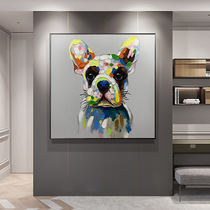 Pure Hand Painted Oil Painting Animal Hanging Painting Childrens Room Bedroom Mural Elderly Room Decoration Painting Zodiac Puppies Designer