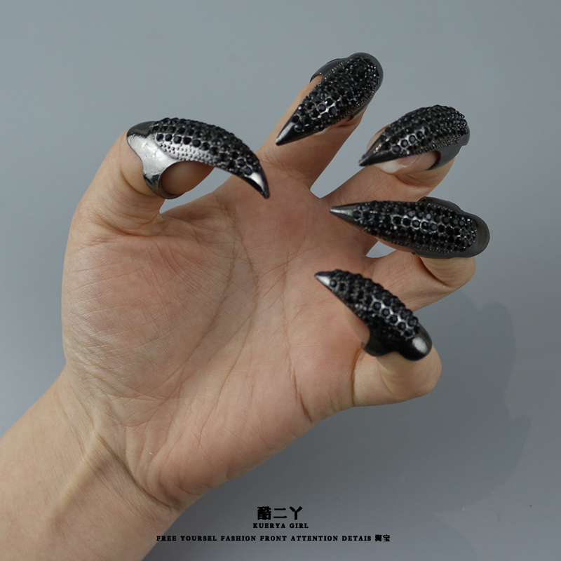 Halloween Personalized Armor Ring Skeleton Ring Bracelet Skeleton Wristband Movable Joint Unisex Nail Accessories Halloween Personalized Armor Ring Skeleton Ring Bracelet Skeleton Wristband Movable Joint Unisex Nail Accessories