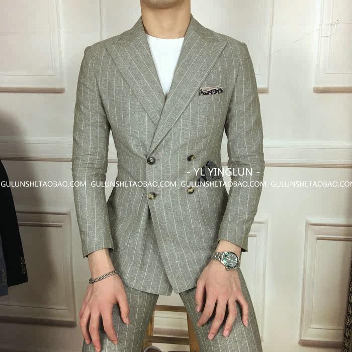 Costume homme en chanvre pour automne - Ref 1560587 Image 13