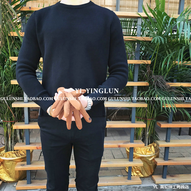 Áo len mùa đông Hàn Quốc phiên bản Hàn Quốc của áo thun cổ tròn nam áo len dày nam áo len mỏng đáy đồ nam