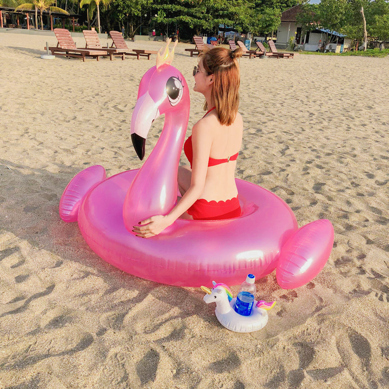 Ins flamingo bơi vòng dành cho người lớn dày inflatable nước núi dễ thương tăng dành cho người lớn nữ nách vòng phao bơi naturehike