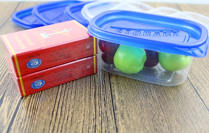 150 sets 280ML lunch box Food packaging box thousand layers of box of snow cartridge once lunchbox plastic box small seal