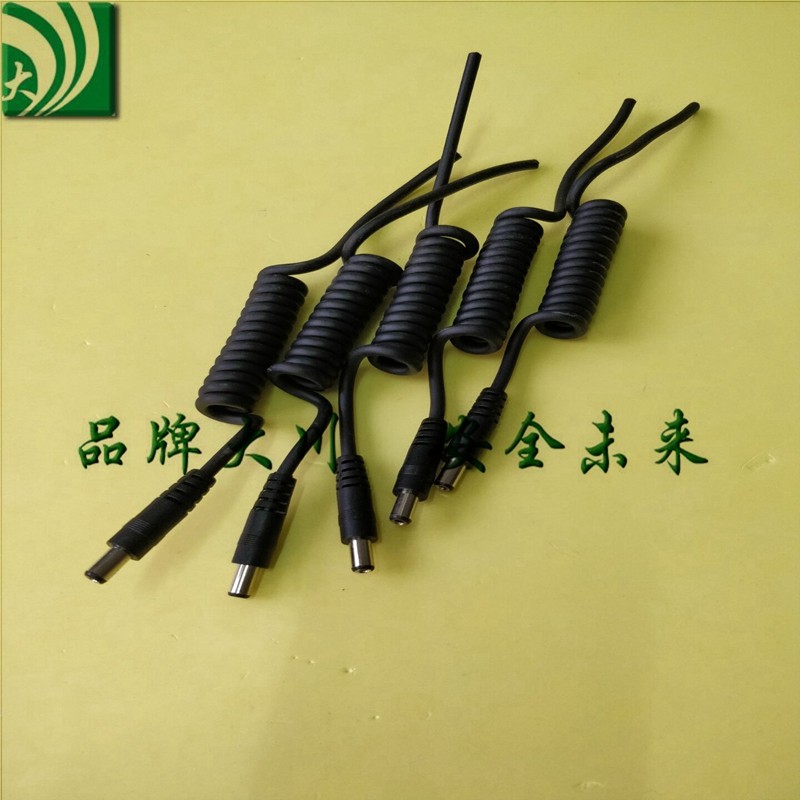 DC plug PU spring line 0 3 square 4 0 outer diameter 5525-5525 5521 straight head change 10 strips