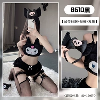 Черный топ без лямок, шорты, ободок, эффект подтяжки