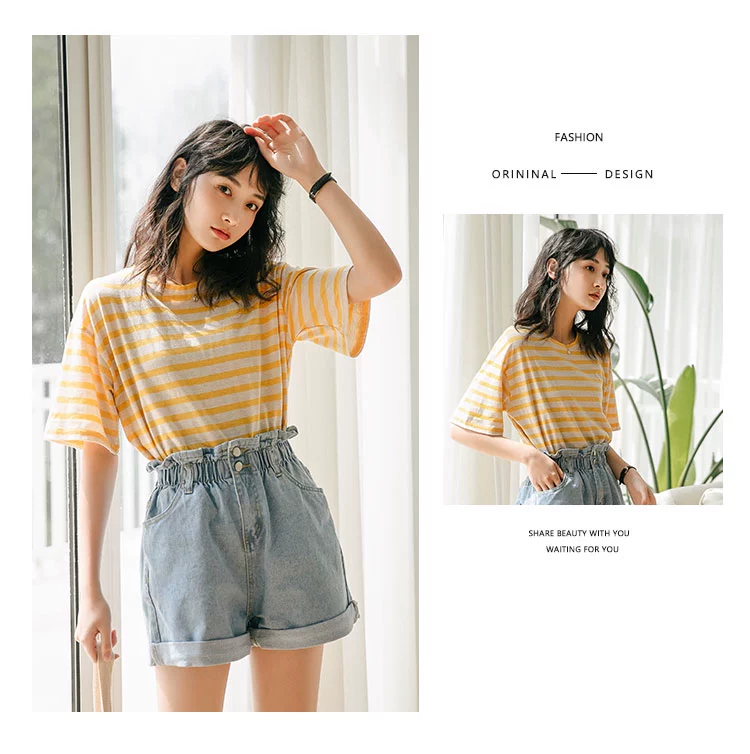 2019 quần short denim mới hè hè phổ biến phiên bản Hàn Quốc mùa hè thủy triều hè nữ 20-30 tuổi - Quần jean