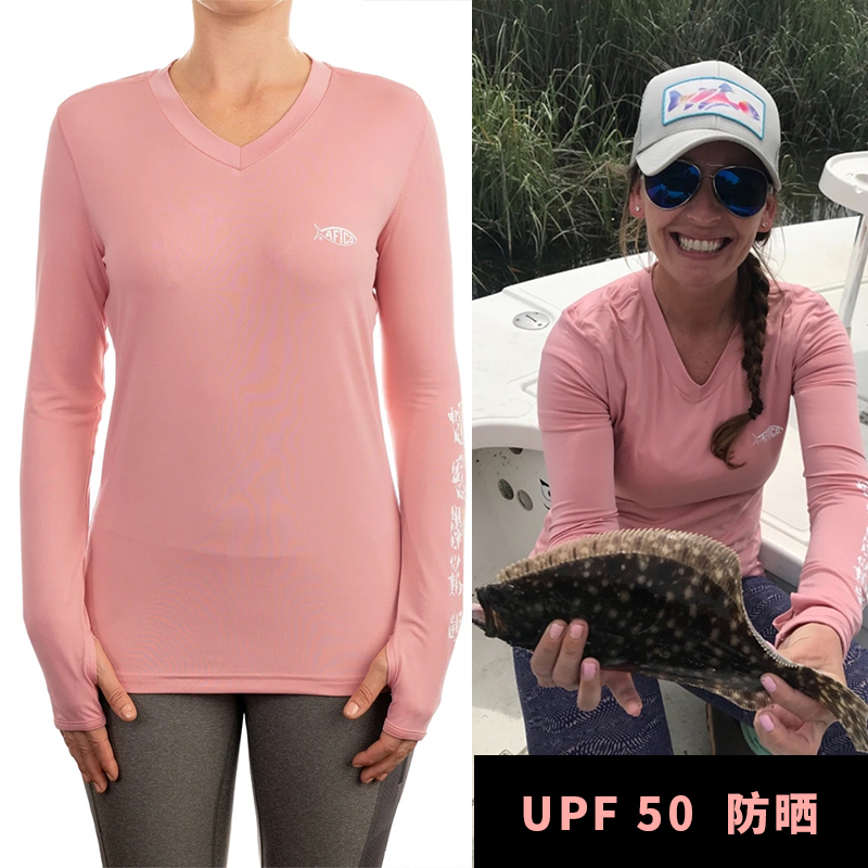 Outdoor yoga fitness sunscreen base shirt Women's long-sleeved anti-UVV-neck V-neck thumb buckle T-shirt