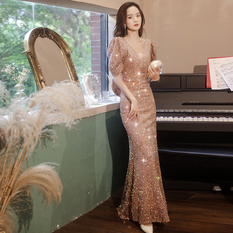Stunning Evening Dress for Women 2025, High-End New Style, Elegant for Banquets, Suitable for Everyday Wear, Socialite Annual Meeting Host, Mermaid Dress