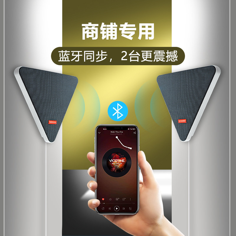 Storefront Shops Special Wall-mounted Bluetooth Sound Box shop Convenience Store Multi Convenience Store Interior Commercial Supermarket Dining Room store hanging wall Home Wireless USB USB disc 3D Surrounding Background Music Broadcast