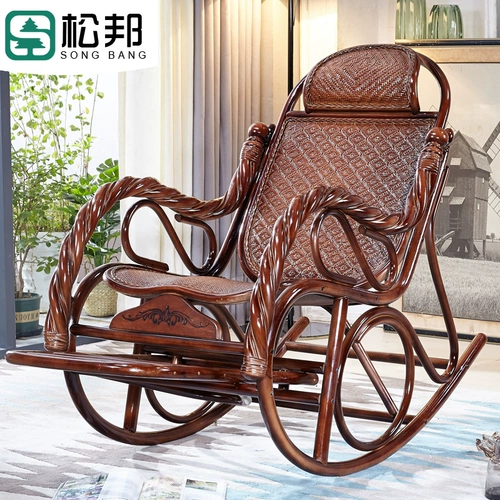 Стул качалка для взрослых маленькой квартиры ленивый стул, стул Xiaoyao, индонезийский манто старик Liechai Balcon