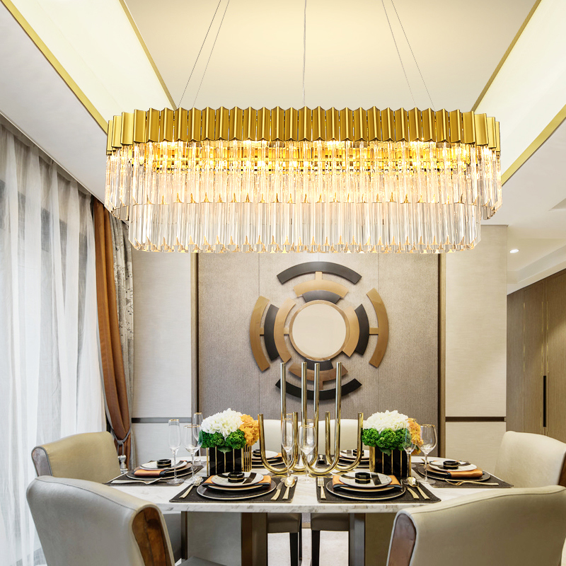 Dining Hall Chandelights Port Style Hotel Villa Light Lavish Crystal Chandelia Postmodern Minimalist Creative Personality Nemesis Red Lamp Accessories
