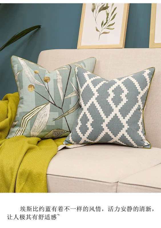 Đệm Nữ hoàng Sofa Gối Phong cách Bắc Âu Nhỏ Gối tươi Phòng khách Phòng ngủ Giường ngủ Gối nhỏ - Trở lại đệm / Bolsters chăn gối 2 trong 1 cho bé