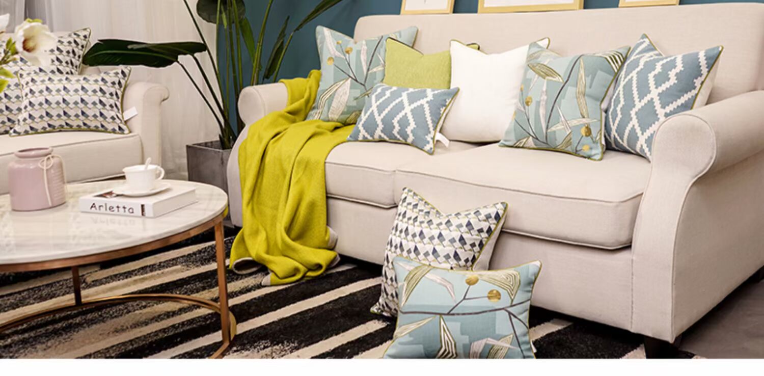 Đệm Nữ hoàng Sofa Gối Phong cách Bắc Âu Nhỏ Gối tươi Phòng khách Phòng ngủ Giường ngủ Gối nhỏ - Trở lại đệm / Bolsters gối vuông tựa lưng