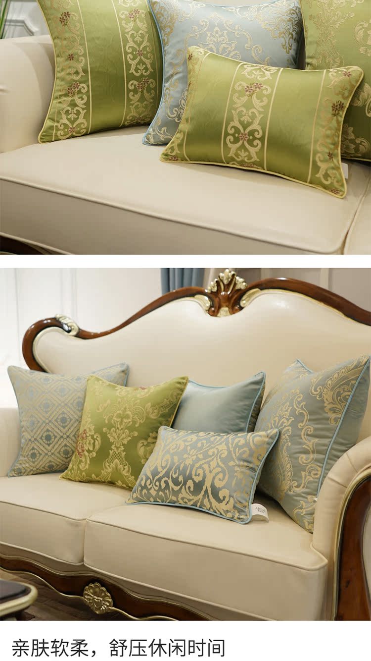Đệm Nữ hoàng Châu Âu Vải Phòng khách Sofa Gối Văn phòng Gối Xe Lumbar Gối Trở lại Gói - Trở lại đệm / Bolsters gối kèm chăn 2 trong 1