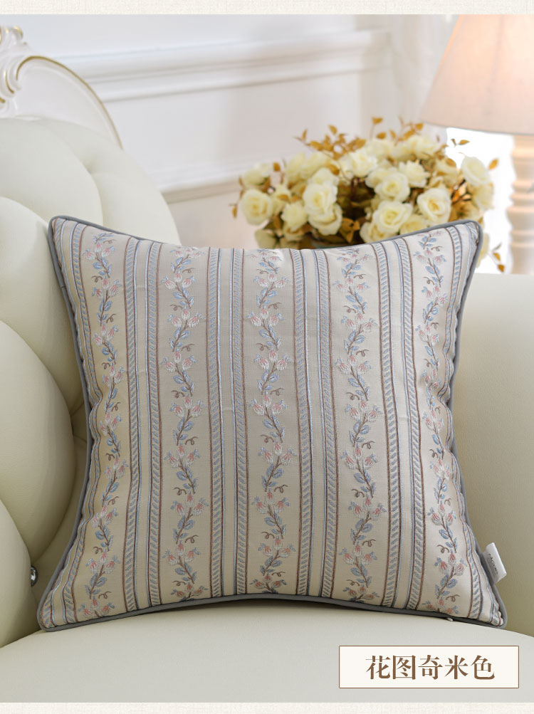 Đệm Nữ hoàng Mới Châu Âu Jacquard Giường Đệm Đệm Văn phòng Sofa Sofa Gối Lớn Gối Gối - Trở lại đệm / Bolsters bộ chăn gối văn phòng giá rẻ