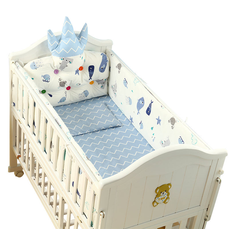 Crib bed enclosure bedding crib enclosure cloth crown cotton anti