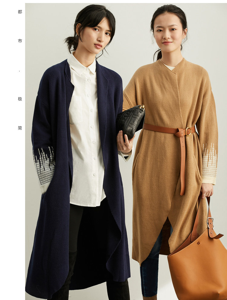 Шерстяной кардиган, демисезонная куртка, накидка, свитер, 2019 