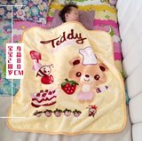 Infant and young children's small blanket double-layer thick cloud blanket baby hug blanket kindergarten nap blanket knee blanket four seasons universal