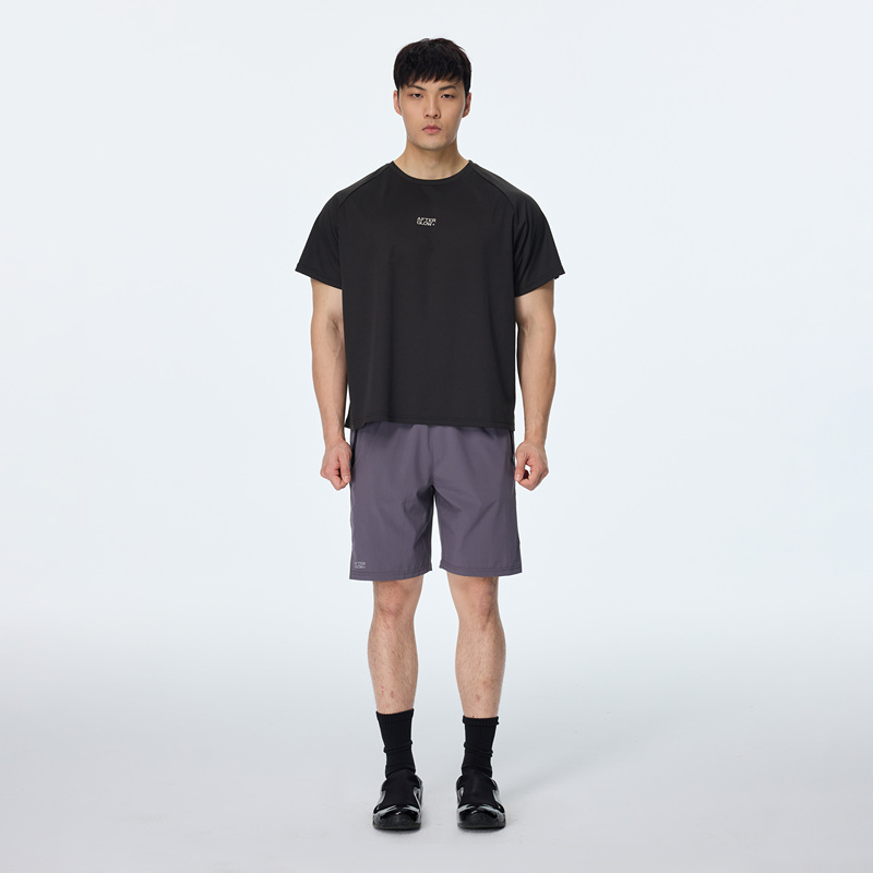 Afterglow Raglan Sleeve Breathable Mesh Sports Short-Sleeve Shirt, Oversized Short and Wide Fit Summer Fitness Printed T-Shirt