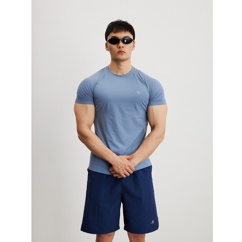 Afterglow Summer Patchwork High-Elastic Training Fitness Short-Sleeved Color-Blocking Tight-Fitting Breathable Figure-Flattering Sports T-Shirt Afterglow Summer Patchwork High-Elastic Training Fitness Short-Sleeved Color-Blocking Tight-Fitting Breathable Figure-Flattering Sports T-Shirt