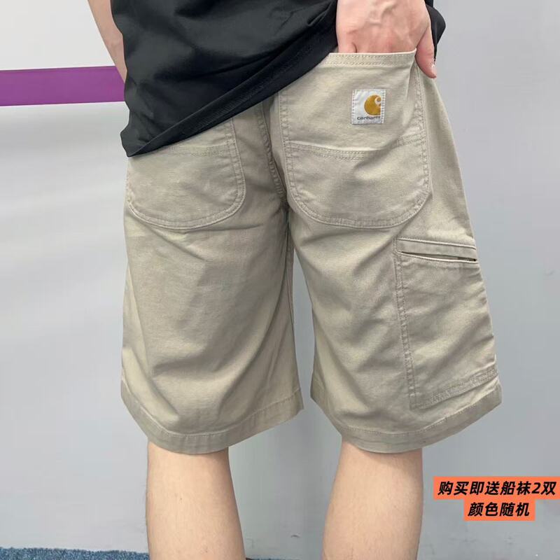 Authentic In-Stock Carhartt 102514 Carhartt Summer Loose-Fitting Slightly Stretchy Canvas Multi-Pocket Work Shorts