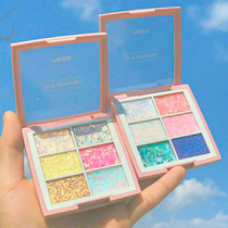  NOVO giant shiny sheet eye shadow glitter small box pearlescent wet cream small plate portable waterproof student ins super fire affordable