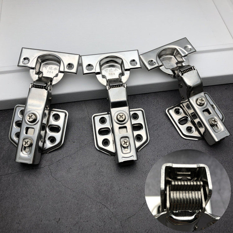Upscale slip-in-style thickened stainless steel dump foot hydraulic buffer hinge cabinet door hinge 35 cup