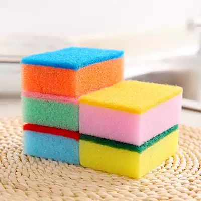 Colorful nano cleaning sponge, cleaning cloth, brush bowl sponge, efficient double-sided sponge, dishwashing block, dishwashing cloth