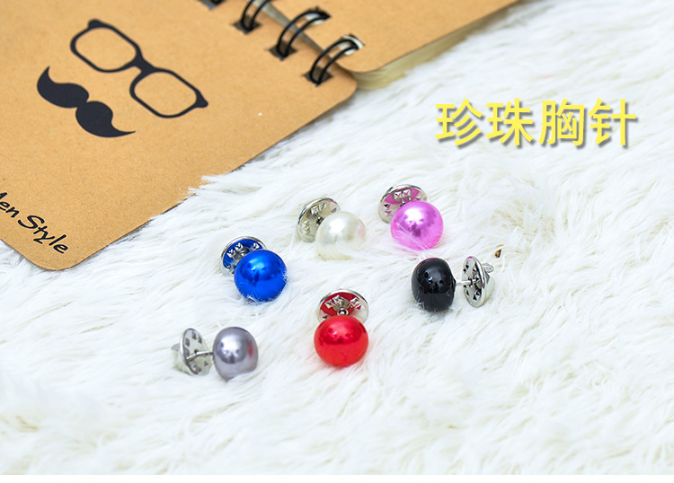 Hàn quốc hoang dã nút ngọc trai khóa chống ánh sáng cổ áo buttonigan khăn choàng pin kim nữ DIY khăn cổ áo pin brooch pin