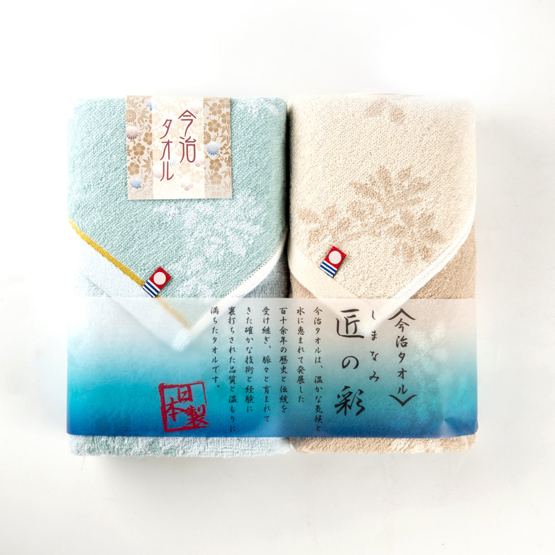 Japan imported towel gift box set Imabari towel review beauty color gift box towel handkerchief towel