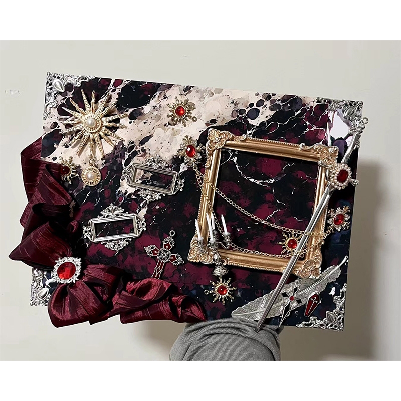 Finished Board Decoration Background Board Kpop DIY Black and White Full Set Pain Bag Style Black and Red Materials for Beginners