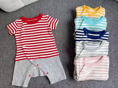 Japanese thousand children's clothing climbing clothes for men and women baby autumn and winter warm jumpsuit Fleece jumpsuit baby jumpsuit