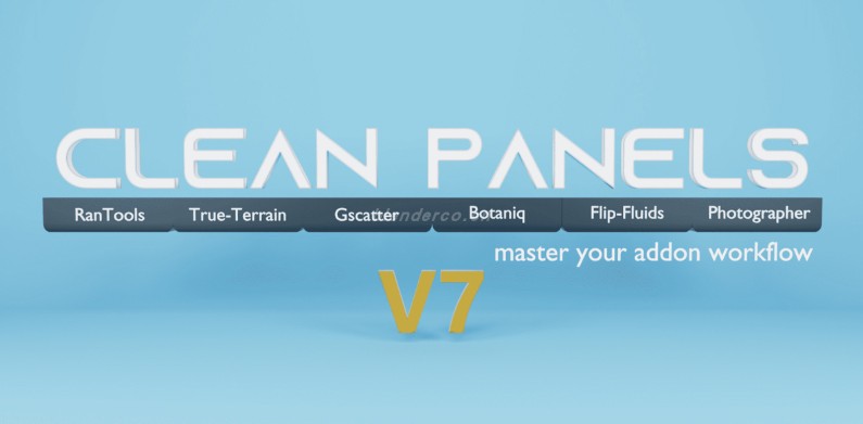 Blender插件工作界面管理插件 N-Panel Organizer – Clean Panels Pro v7.0.3