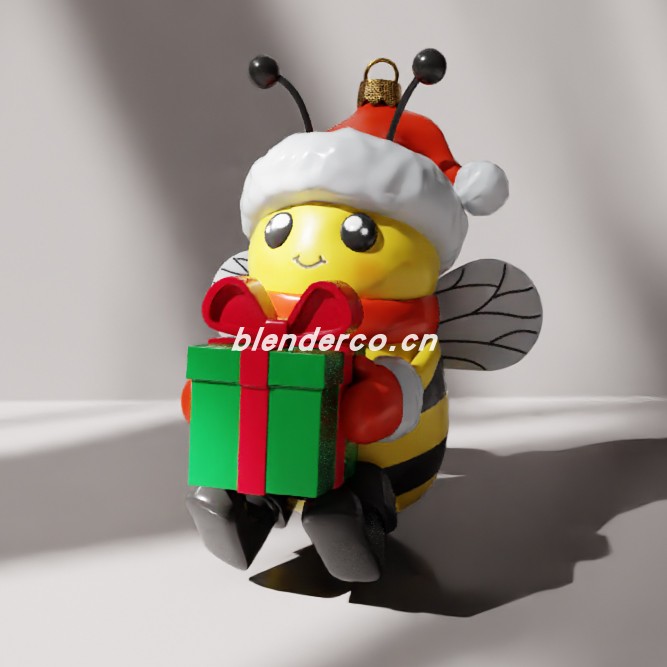 blender圣诞树玩具 小蜜蜂模型_blender布的46