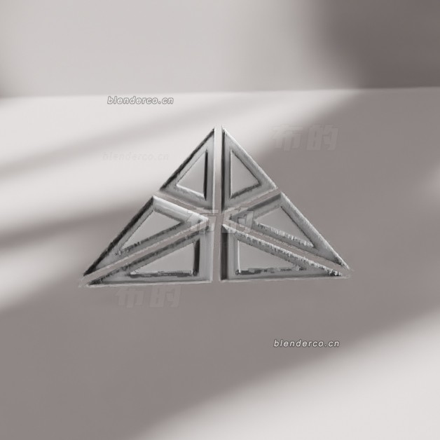 blender科幻贴纸 – 三角形嵌块模型_blender布的23