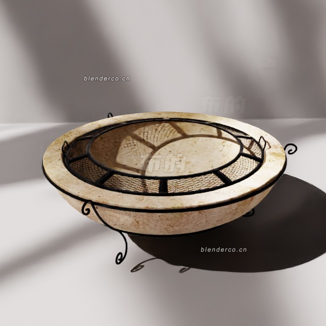 blender户外壁炉模型_blender布的36