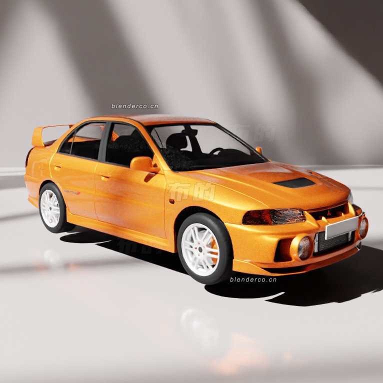 blender三菱蓝瑟(LANCER)汽车模型_blender布的40