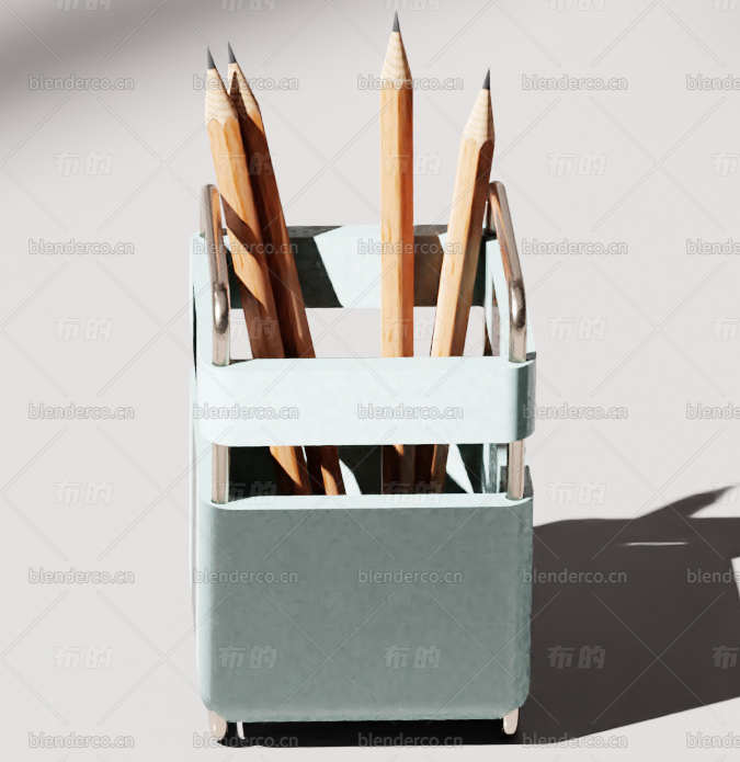 blender 笔筒铅笔blender 布的模型3