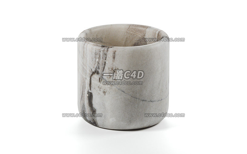C4D大理石壶石杯