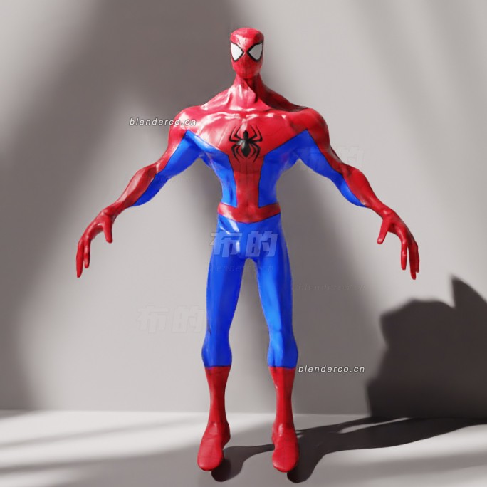 blender蜘蛛侠模型_blender布的20