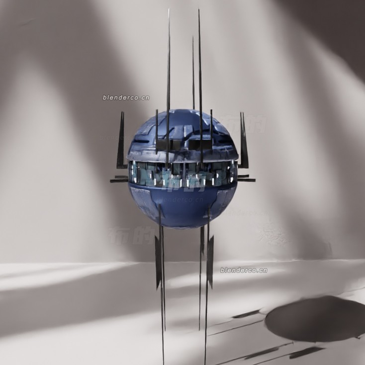 blender科幻无人机2模型_blender布的27