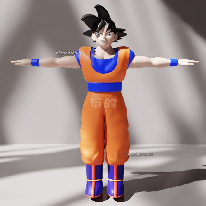 blender卡卡罗特模型_blender布的35