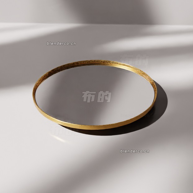blender圆形金属镜子模型_blender布的08