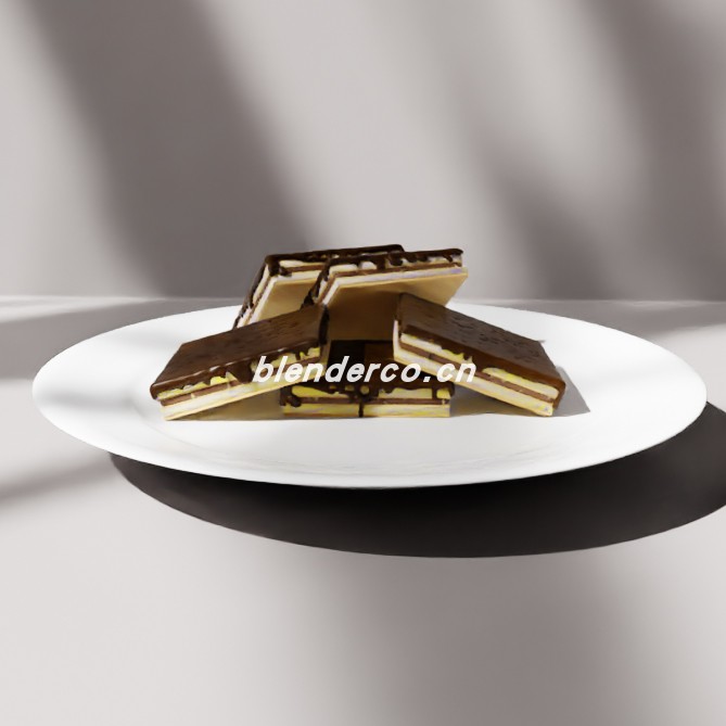 blender巧克力饼干模型_blender布的45
