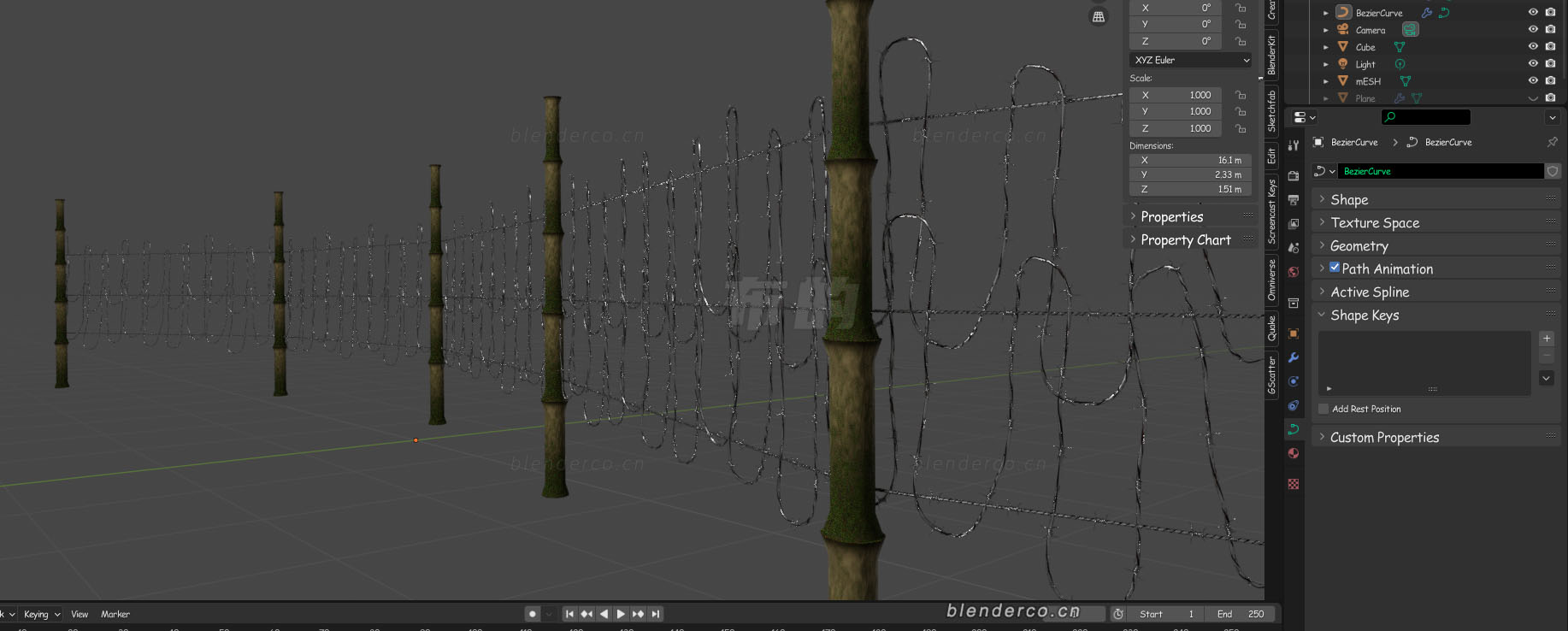 procedural-bamboo-fence-bezier-Blender布的.jpg