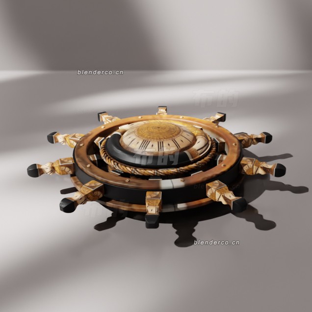 blender木墙钟模型_blender布的44