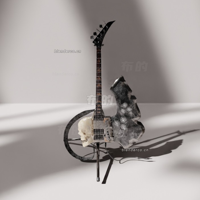 blender Joboline Axel II 电贝斯模型_blender布的75