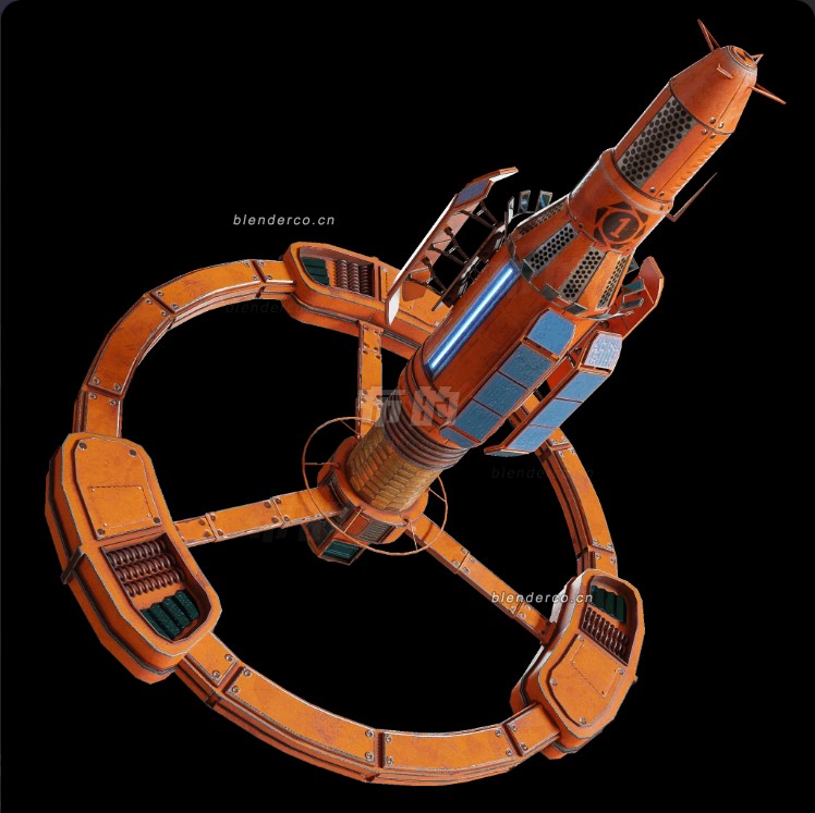blender卫星模型_blender布的02