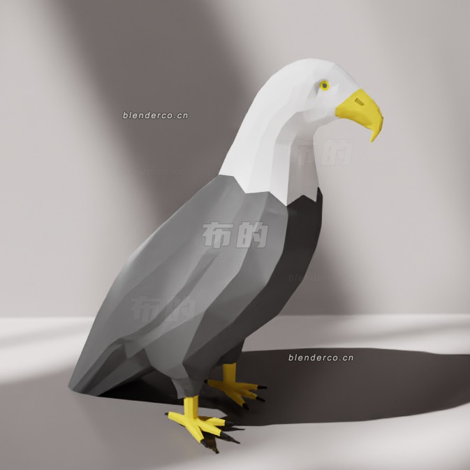 blender低聚老鹰模型_blender布的20