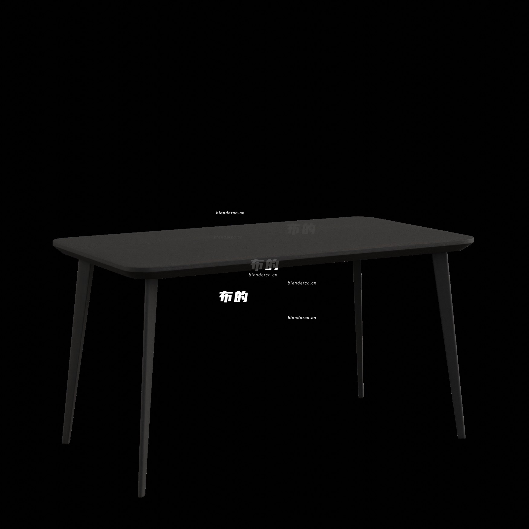 blender黑色桌子模型_blender布的65