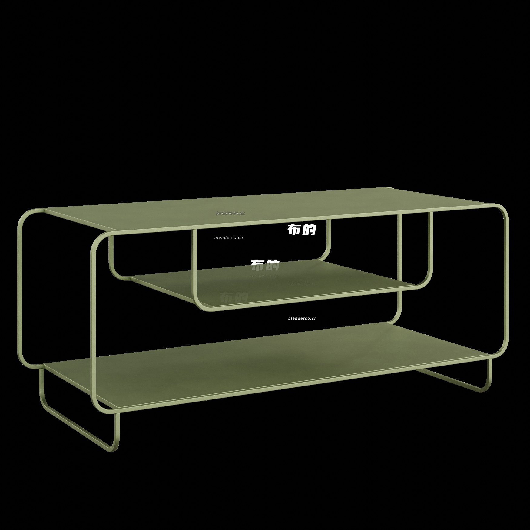 blender金属弧形圆桌模型_blender布的12